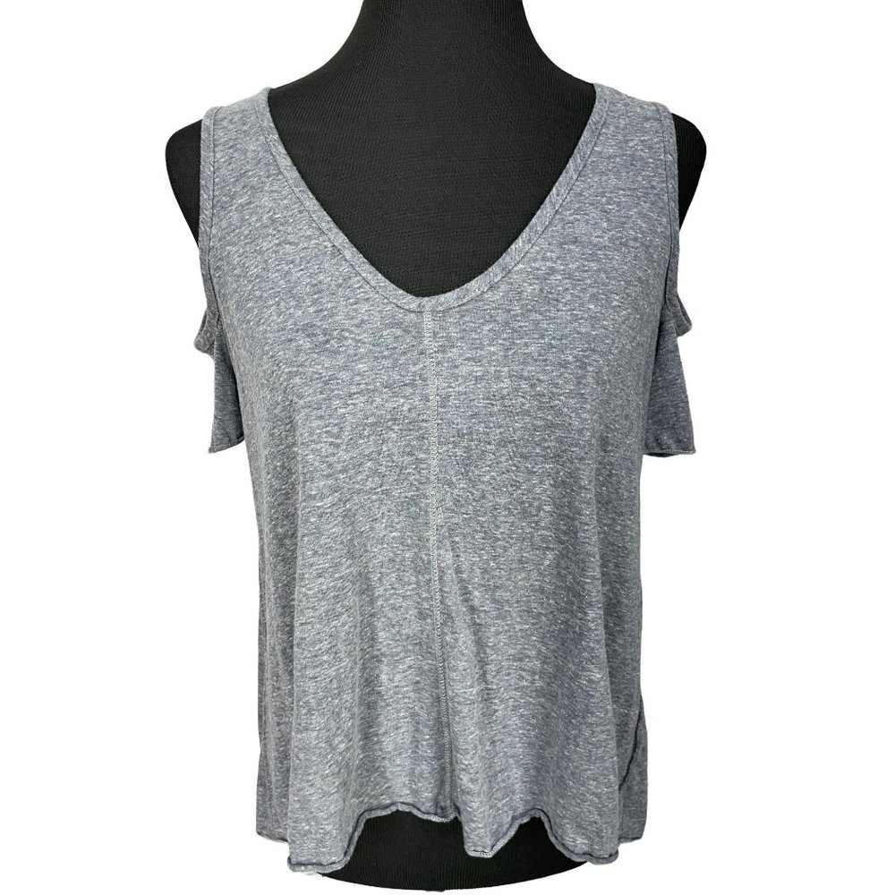 PPLA Clothing Women Gray Short Sleeve T-Shirt S Small‎